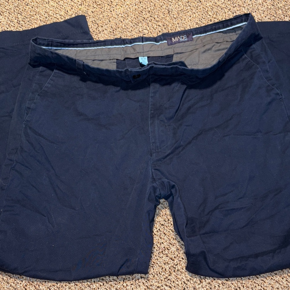 Casual Navy Blue Men's Pants